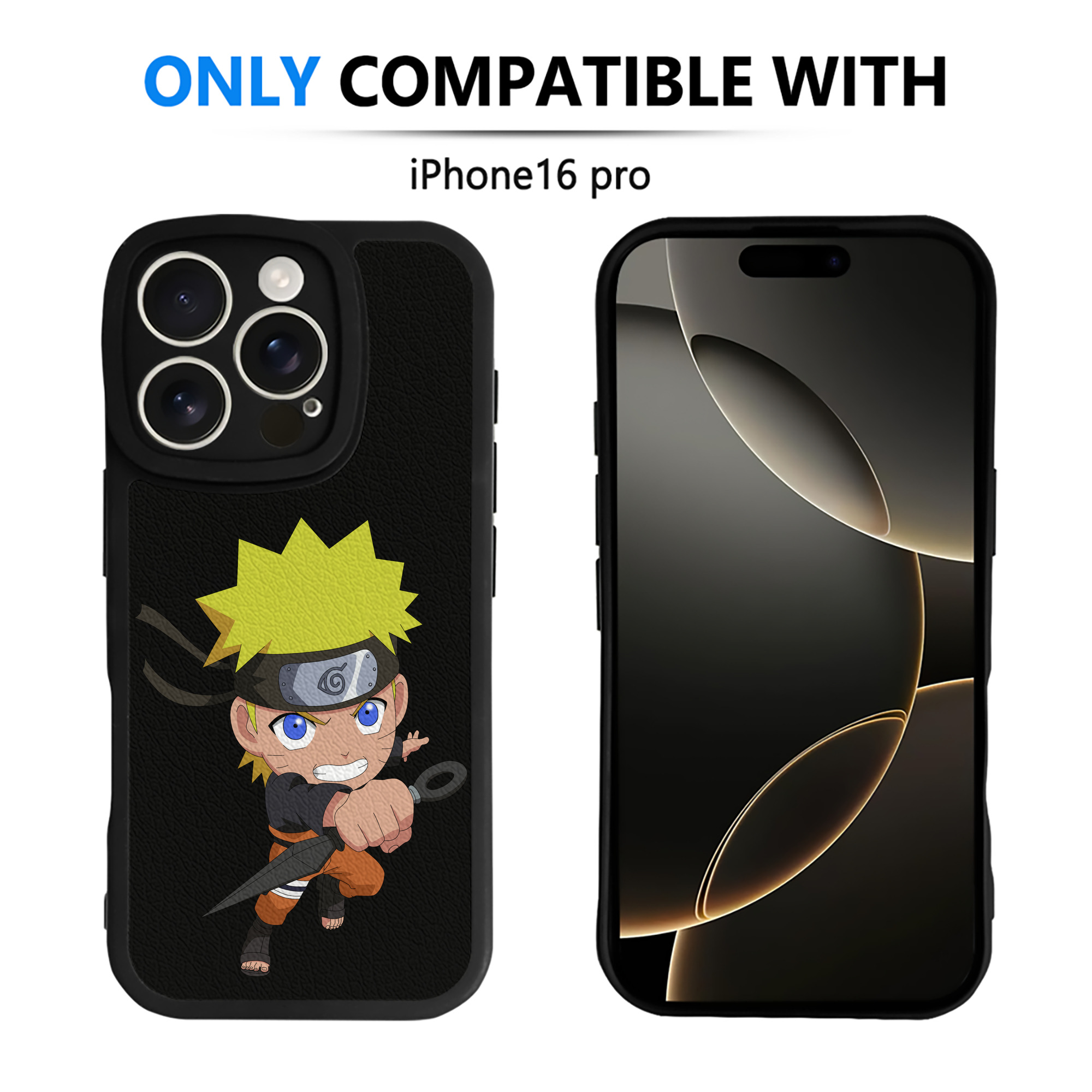 （画像用） NARUTO -ナルト- うずまき ナルト Uzumaki Naruto 【iPhone 16シリーズ対応】シリコンスマホケース（レザー調） 材質：シリコン